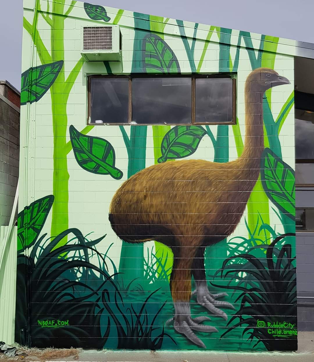 Mural of Moa bird
