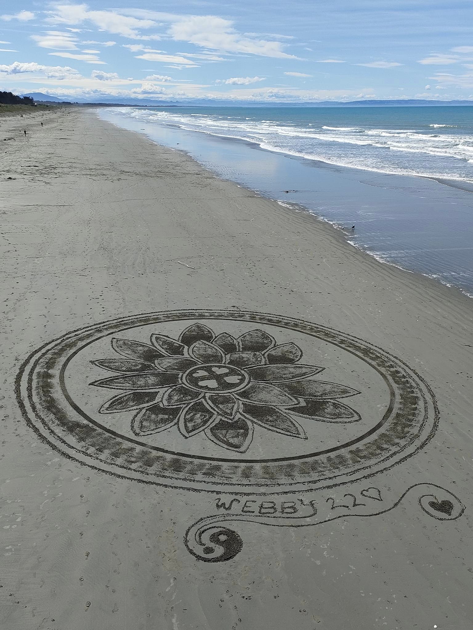 Mandala Sand Art at New Brighton Beach