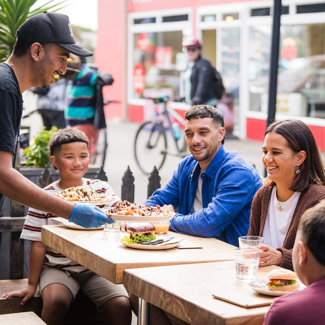 Family dining at The Burger Joint, in Carnaby Lane.